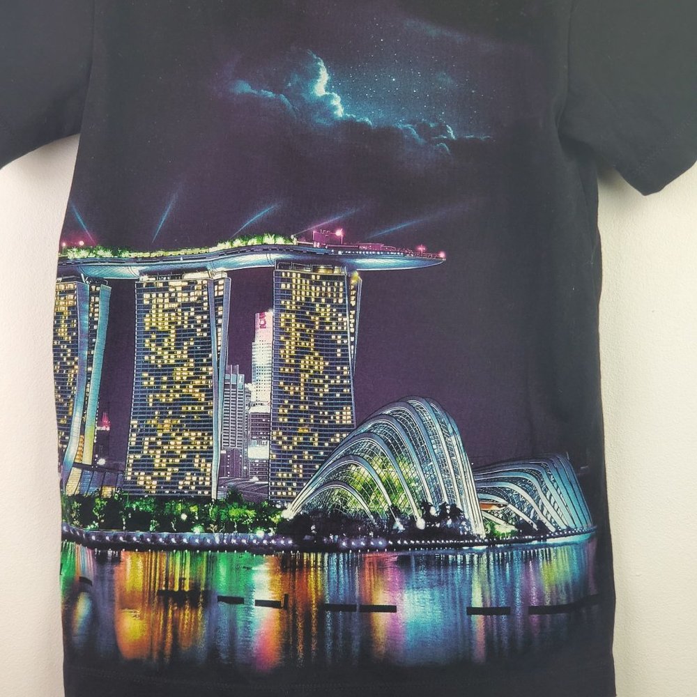 Discover Singapore City Scape Two-Sided T-Shirt Sz Small - Picture 4 of 5